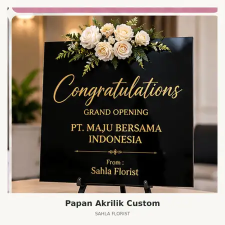 Papan Bunga Akrilik Kebayoran Baru